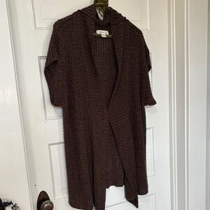 Coldwater Creek Chocolate Knit Cardigan